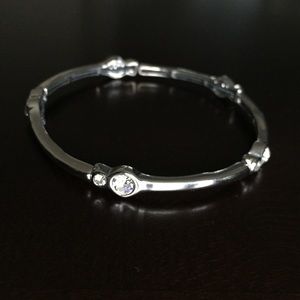 Lia Sophia Silver Tone and Crystal Bracelet